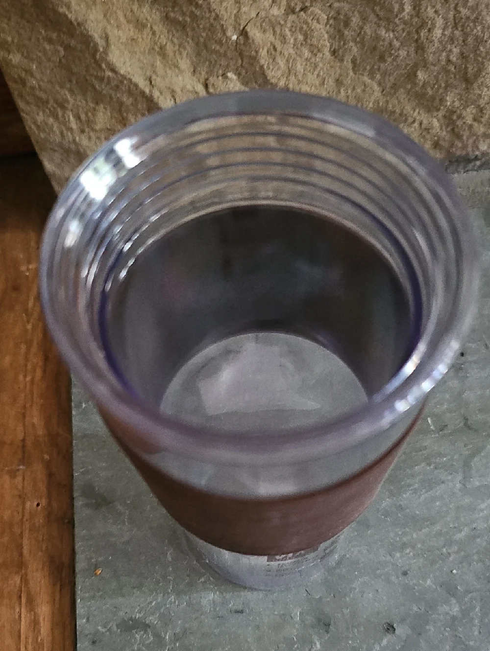 Starbucks Brown Clear Travel Tumbler with Brown Grip